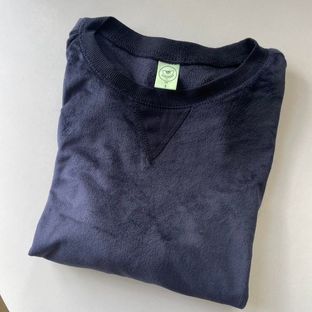 Honeydew velour velvet pullover crewneck